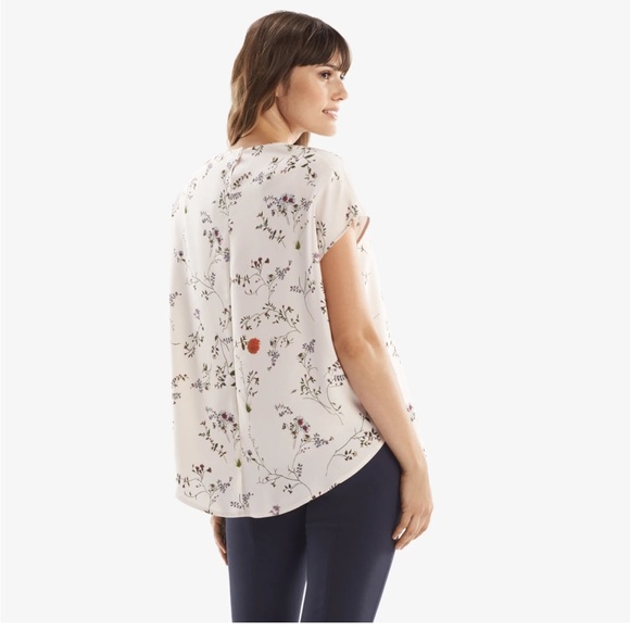 • M.M. lafleur • Women’s The Didion Top Wildflowers Print Off White / Orange - Picture 3 of 6